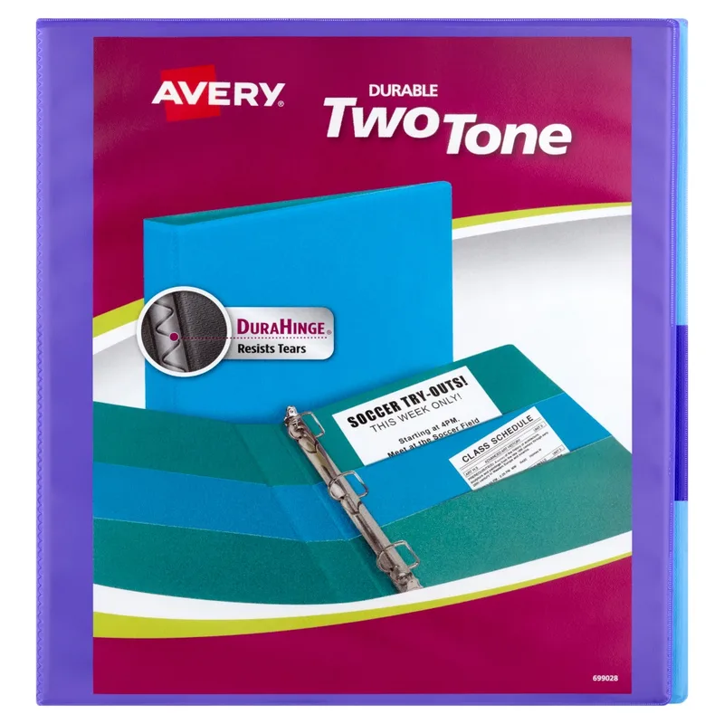 Durable View Binder, Two-Tone, 1 in