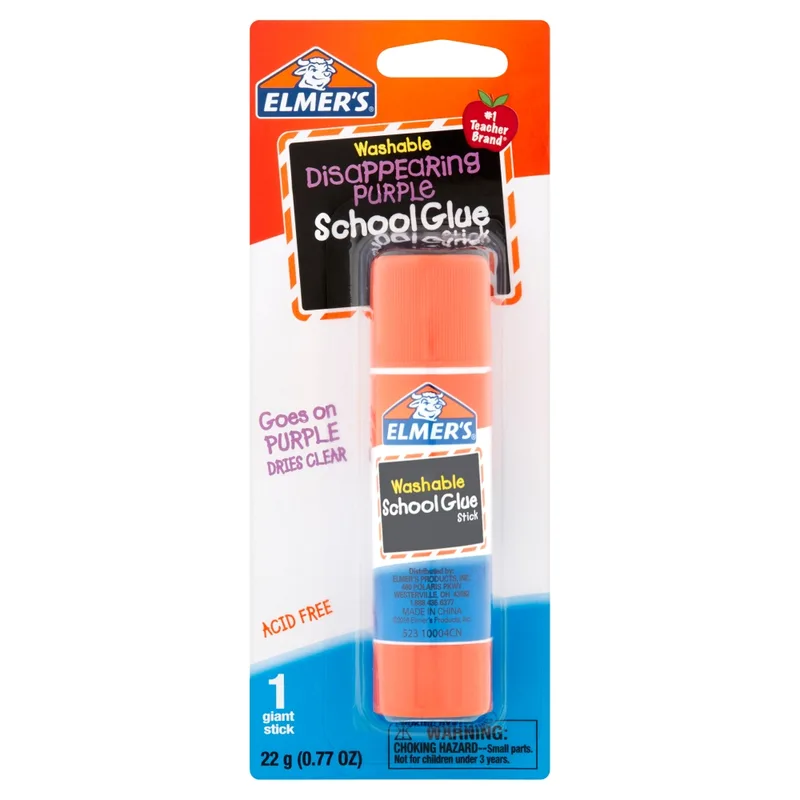 School Glue Stick, Giant Disappearing Purple