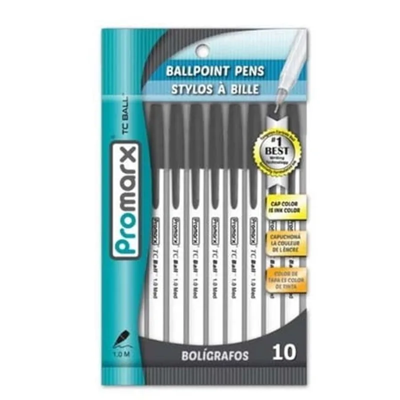 Ball Stick Pens, Black, 10 ct