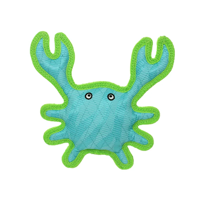 Crab Dog Toy, Blue & Green