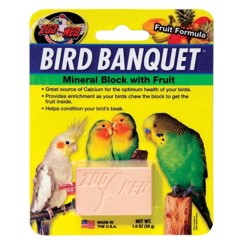 Bird Banquet Mineral Block, Fruit Formula, 1 oz